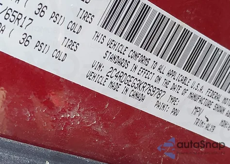 2019 Dodge Grand Caravan Gt from USA, damaged, VIN 2C4RDGEG3KR769787